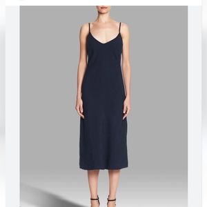 MOTHER The Slip Up Dress Distressed Navy XS